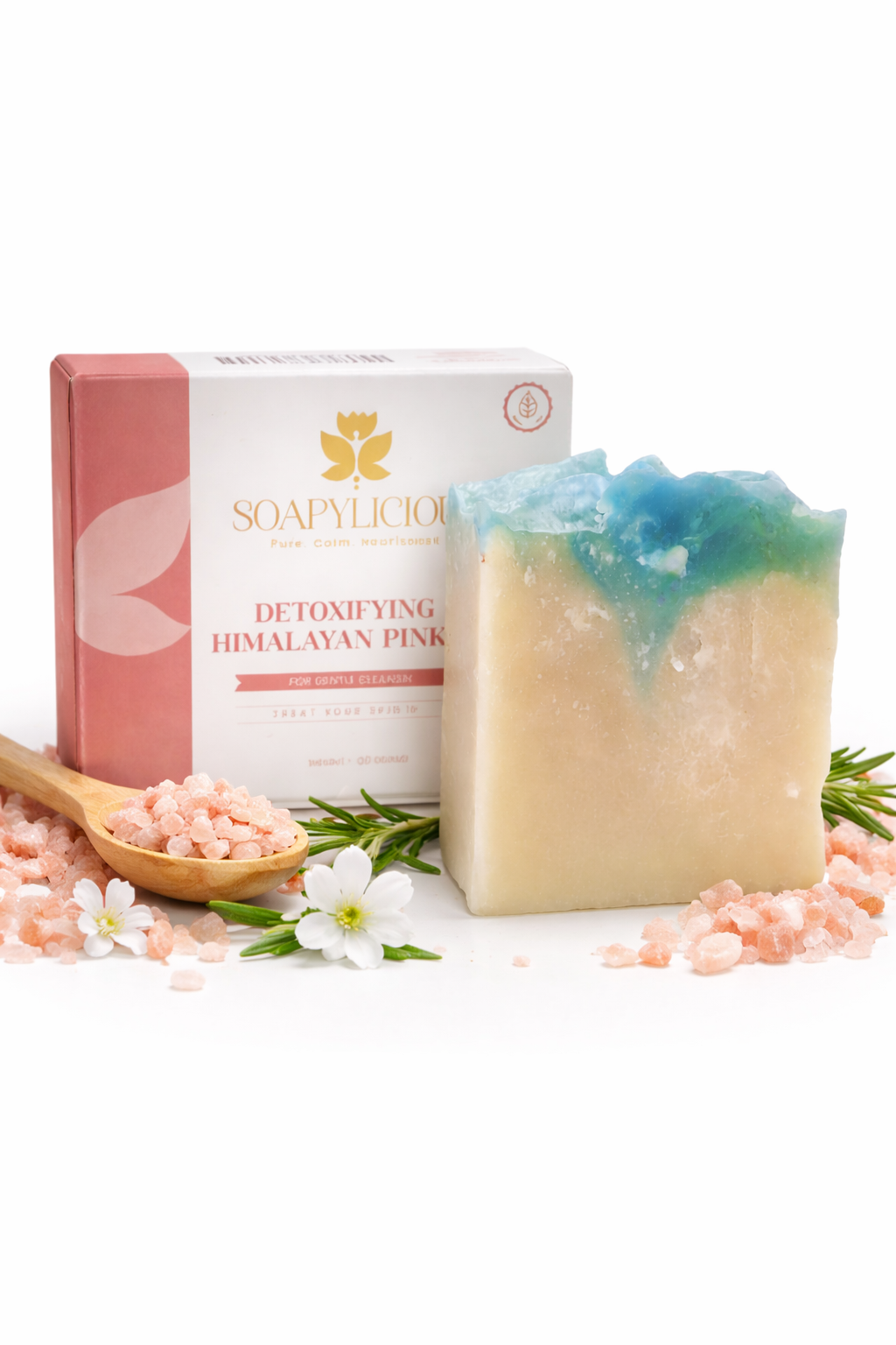 Detoxifying Himalayan Pink Salt Soap Bar – Natural, Vegan, Handmade for Men and Women