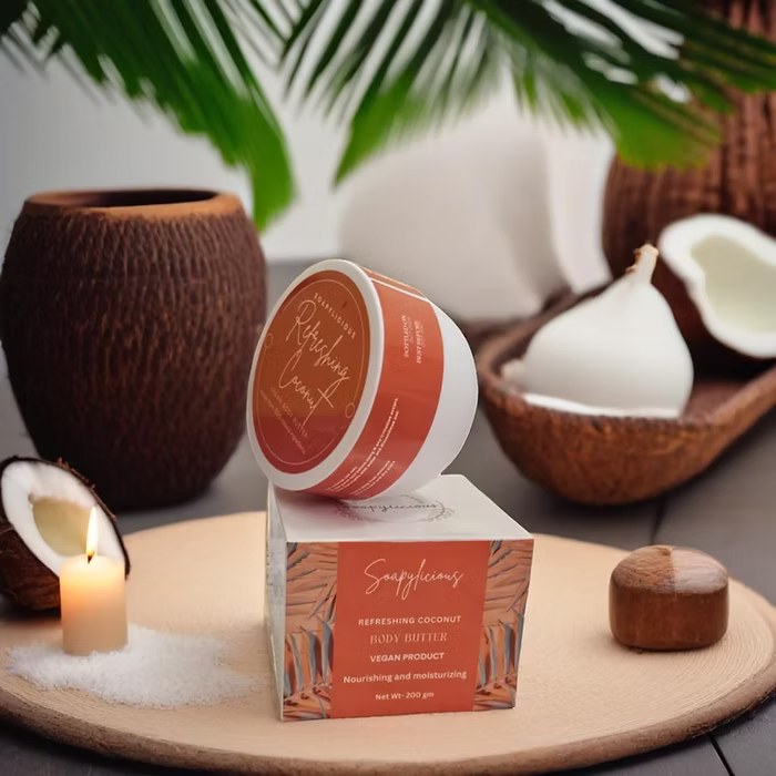 Coconut Shea Whipped Body Butter – 200g Vegan, Natural Skincare | Deep Hydration