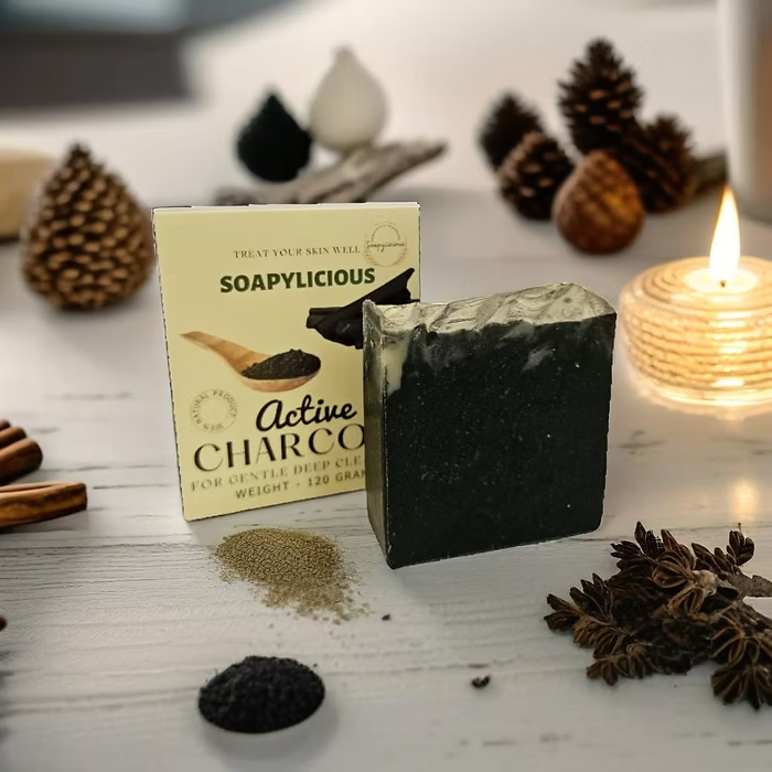 Handmade Cold Process Activated Charcoal Soap Bar – Natural & Organic for Deep