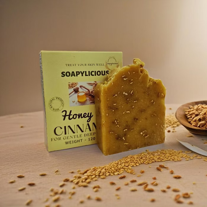 Handmade Honey Oat Cinnamon Soap Bar – Premium Natural & Organic Soap