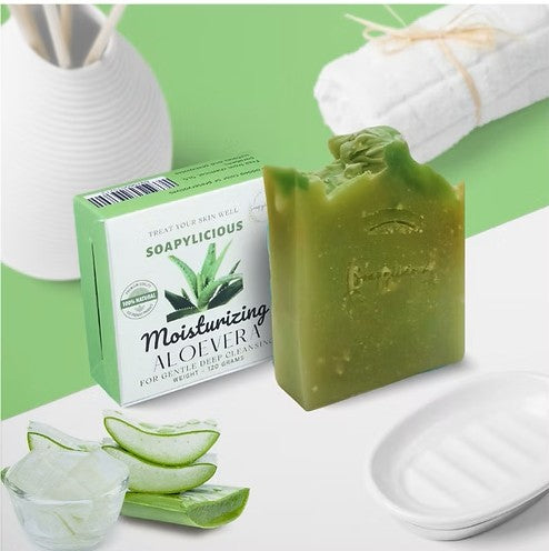 Handmade Cold Process Aloe Vera Soap Bar – Natural & Organic with Shea Butter