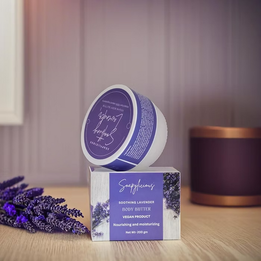 Lavender Shea Body Butter – 200g Whipped, Vegan, Natural Skincare