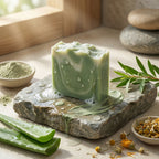 Balancing French Green Clay Soap Bar – Natural, Vegan, Handmade for Men and Women