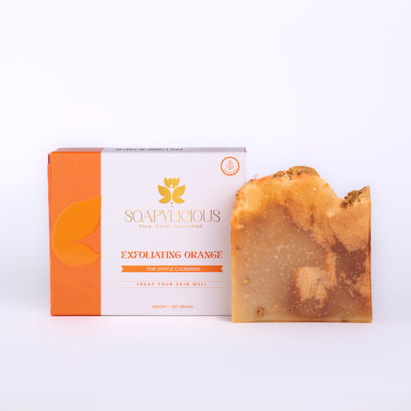 Exfoliating Orange Soap Bar – Natural, Vegan, Handmade for Men and Women
