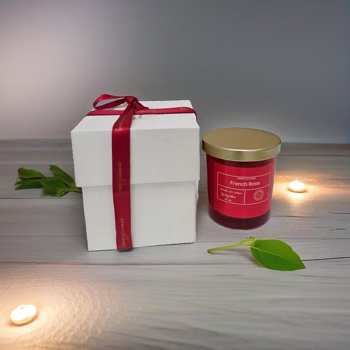 Soy Wax Candles- French Rose Aroma ,Natural and handmade for homes
