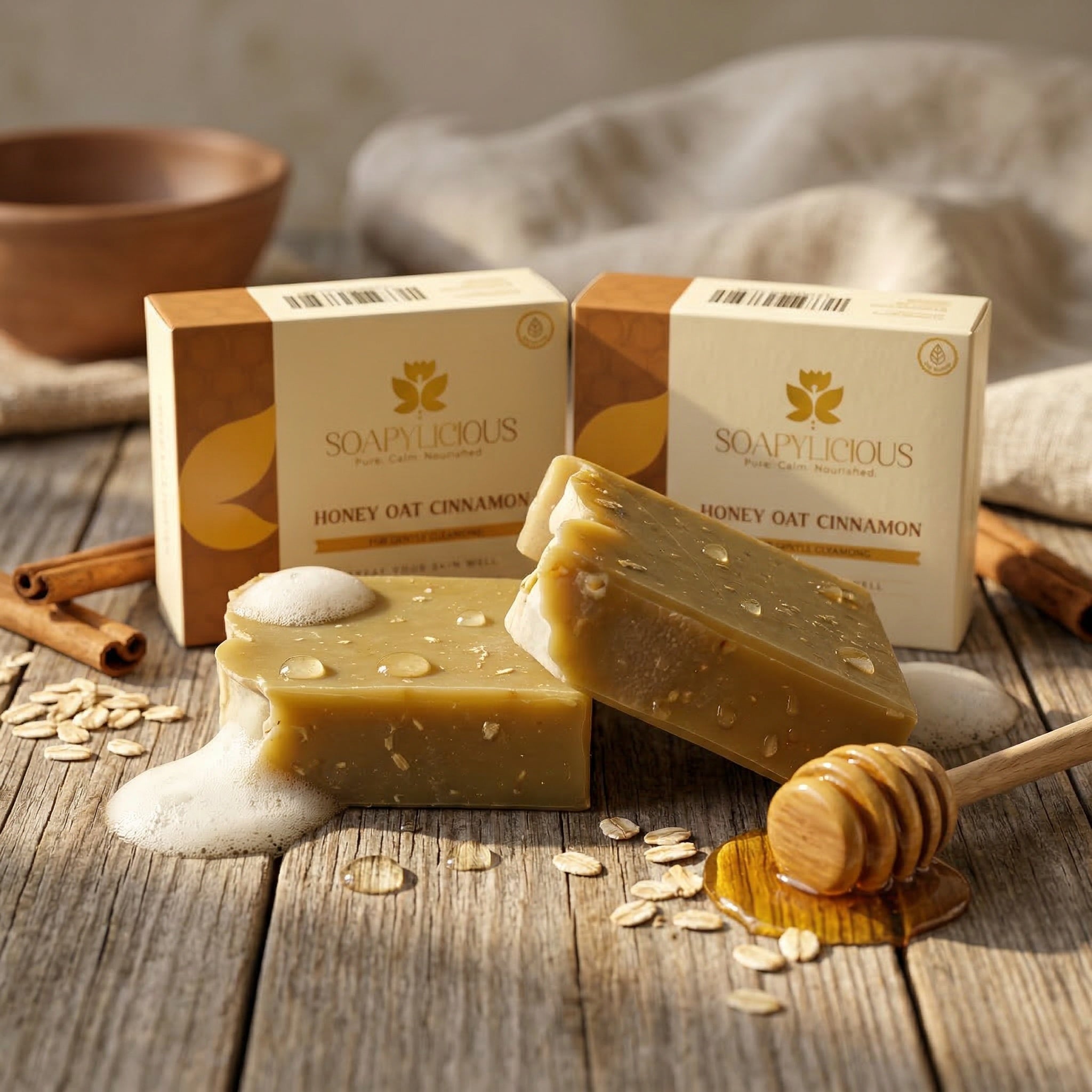 Honey Oat Cinnamon Soap Bar – Premium Natural & Organic Soap