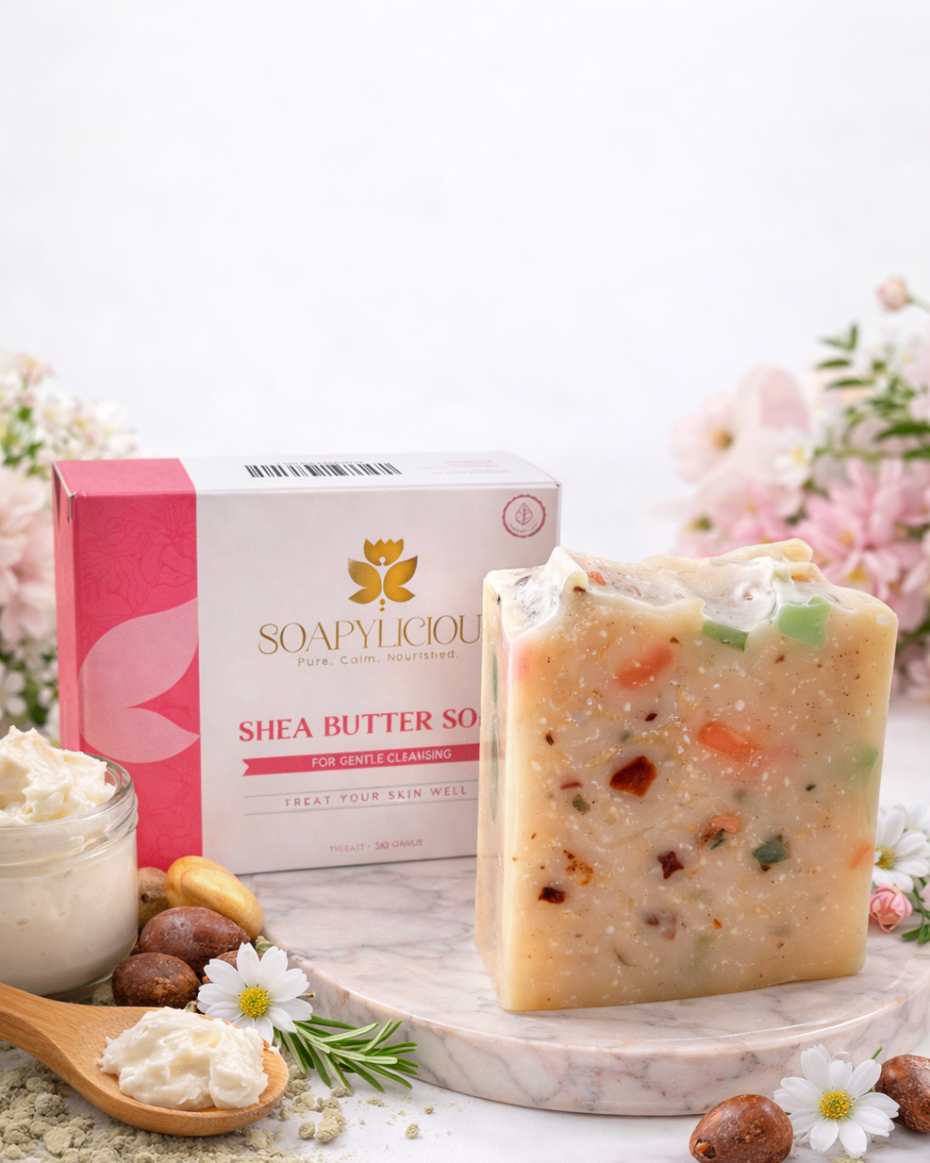 Shea Butter Soap Bar – Natural, Vegan, Handmade for Men and Women