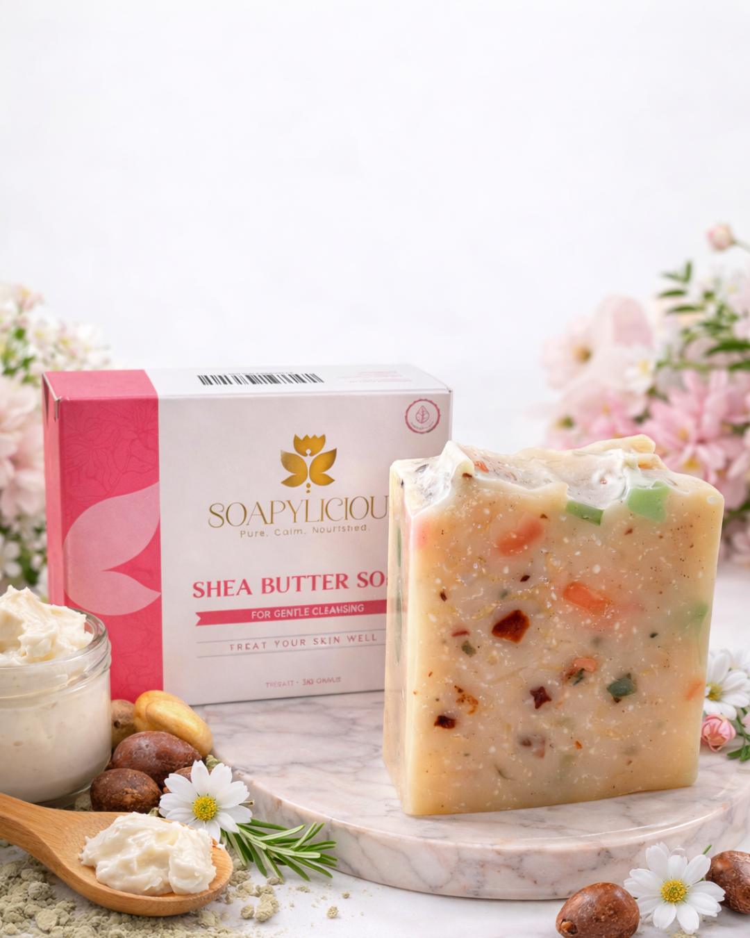 Shea Butter Soap Bar – Natural, Vegan, Handmade for Men and Women