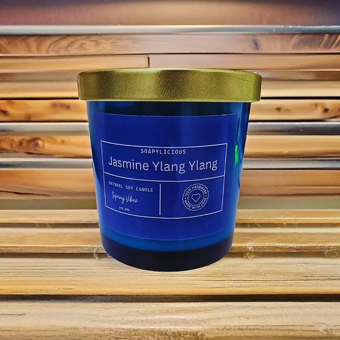 Soy Wax Candles- Jasmine Ylang Ylang Aroma natural and handmade