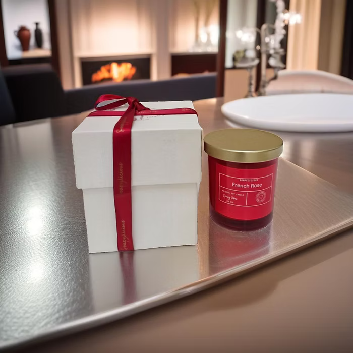 Soy Wax Candles- French Rose Aroma ,Natural and handmade for homes