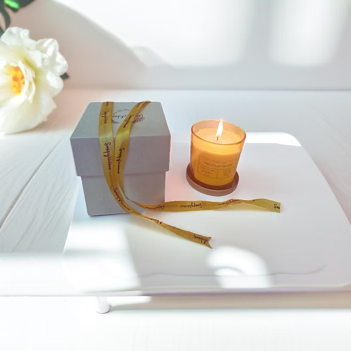Soy wax candle - Patchouli Vanilla Aroma Completely natural and handmade