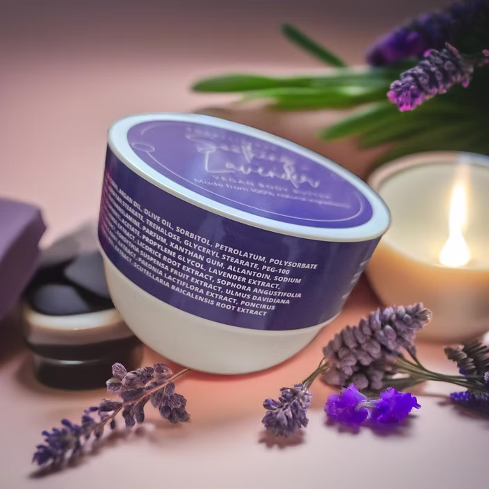 Lavender Shea Body Butter – 200g Whipped, Vegan, Natural Skincare