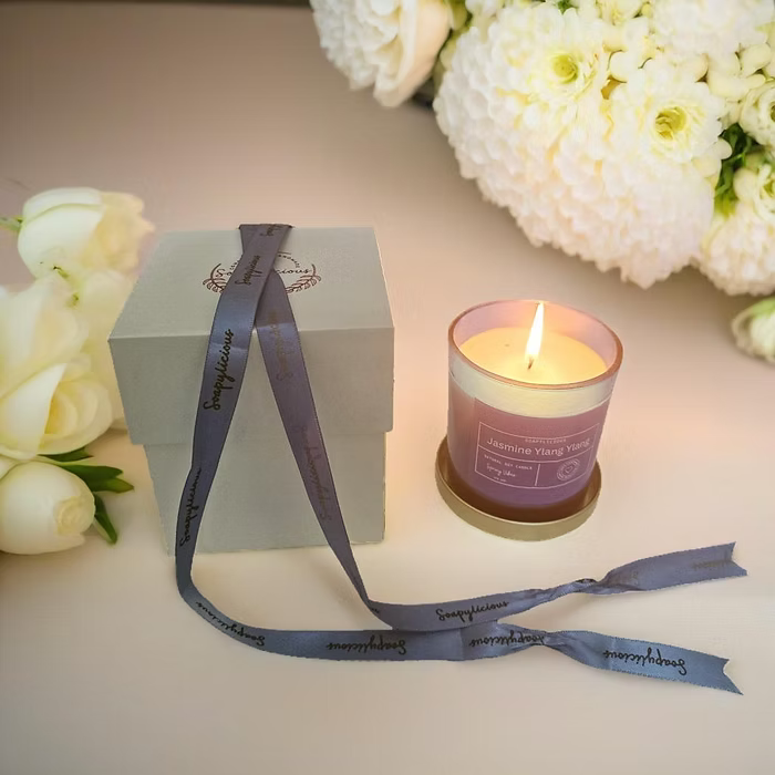 Soy Wax Candles- Jasmine Ylang Ylang Aroma natural and handmade