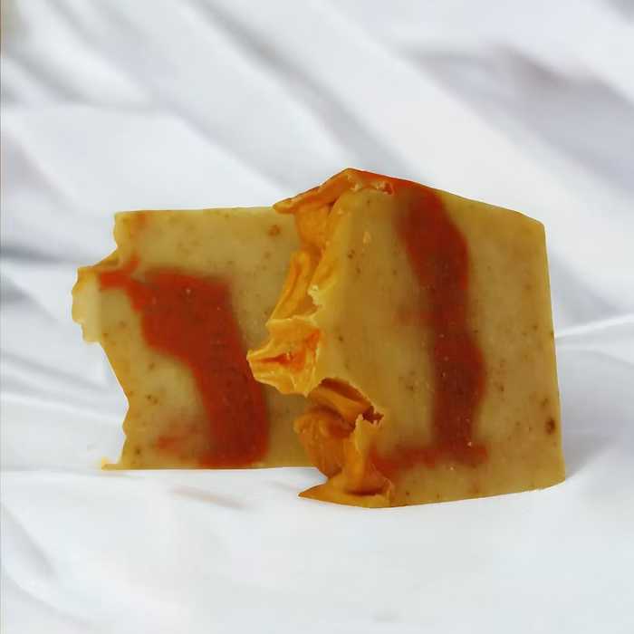 Handmade Cold Process Orange Soap Bar – Natural & Organic with Shea Butter