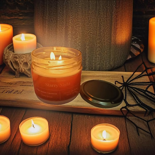 Soy Wax Candle Starry Night- Lavender scent Handmade, Natural, Vegan- 220g
