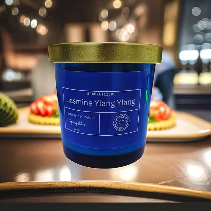 Soy Wax Candles- Jasmine Ylang Ylang Aroma natural and handmade