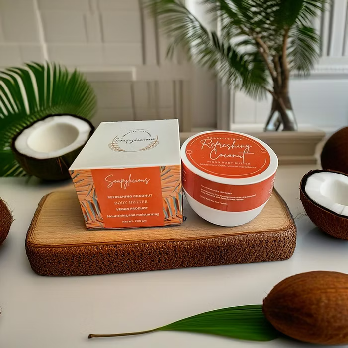 Coconut Shea Whipped Body Butter – 200g Vegan, Natural Skincare | Deep Hydration