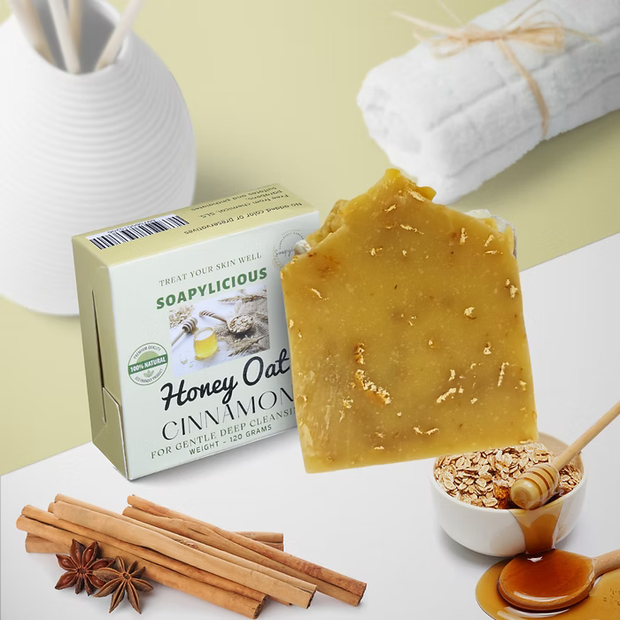 Gift Combo of 3 handmade soaps-Exfoliating Orange, Soothing Lavender, Honey Oat