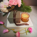 3-Wick Soy Wax Candle - Dark Amber & Patchouli Scent | 300g Handmade, Vegan