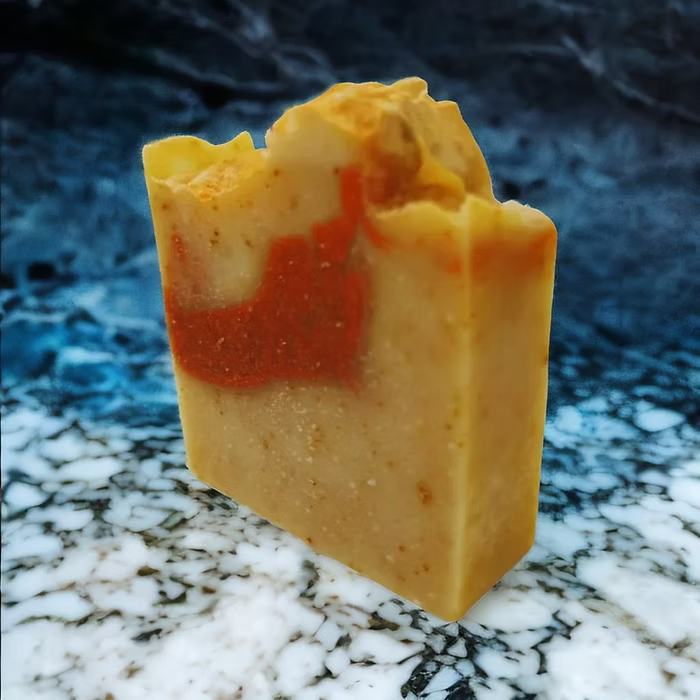 Handmade Cold Process Orange Soap Bar – Natural & Organic with Shea Butter