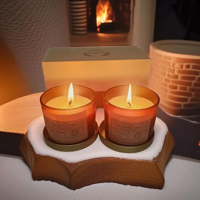Soy Wax Candle Set - Vanilla Patchouli & Jasmine Ylang Ylang | 200g Handmade
