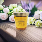 Soy wax candle - Patchouli Vanilla Aroma Completely natural and handmade