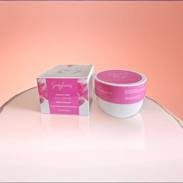 Rose Scent Shea Body Butter – 200g Natural, Vegan, Organic Skincare