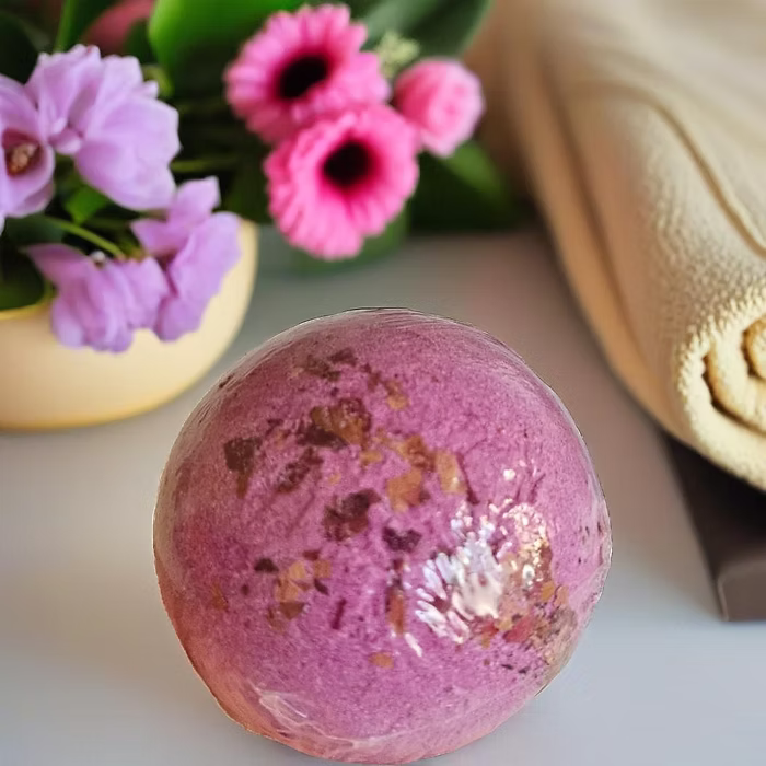 Rejuvenating Bath Bomb -Family Pack of 4- handmade, vegan, natural, exfoliating