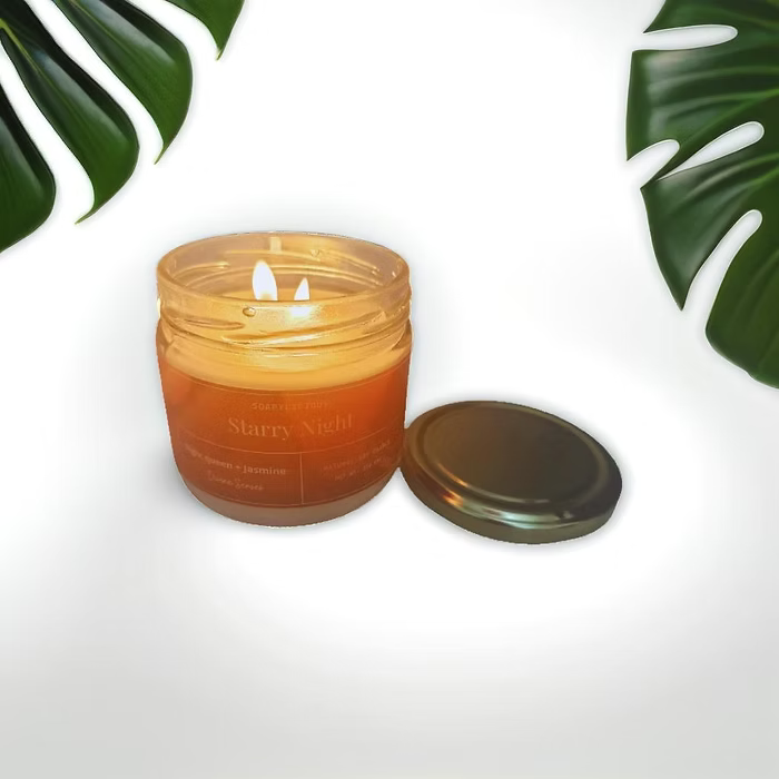 Soy Wax Candle Jasmine 220g Completely natural and handmade for home and offices