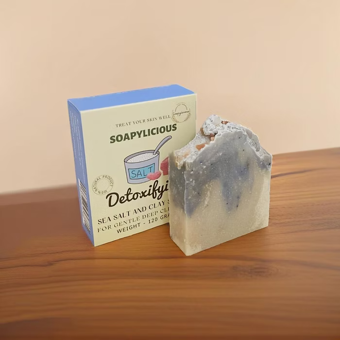 HandMade Cold Process Sea Salt Soap Bar – Natural & Organic for Detoxifying