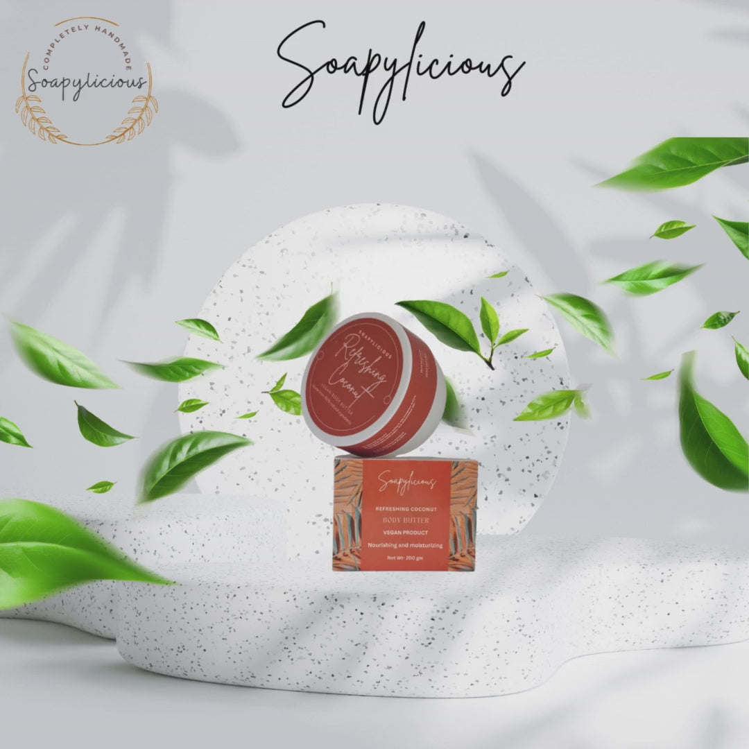Coconut Shea Whipped Body Butter – 200g Vegan, Natural Skincare | Deep Hydration