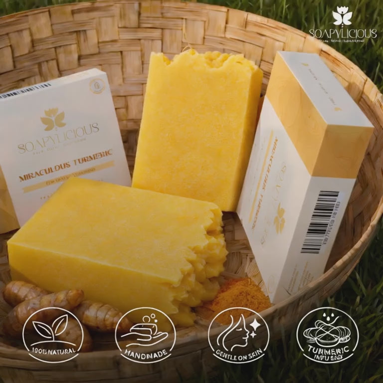 Miraculous Turmeric Soap Bar – Natural, Vegan, Handmade for Men and Women